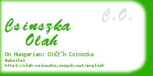 csinszka olah business card